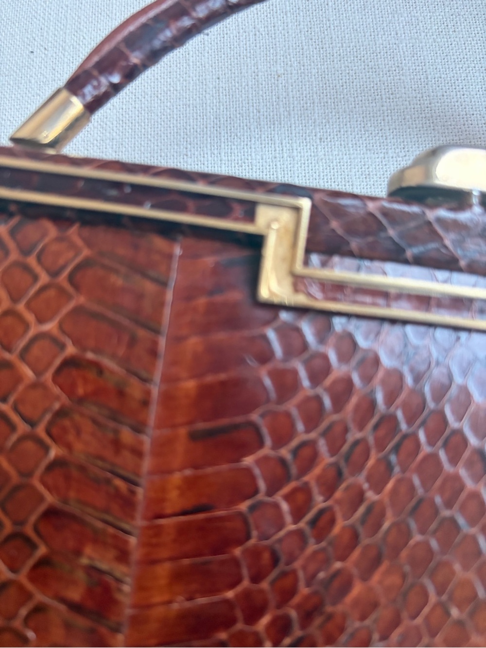 Brown python bag - Picture 14 of 14